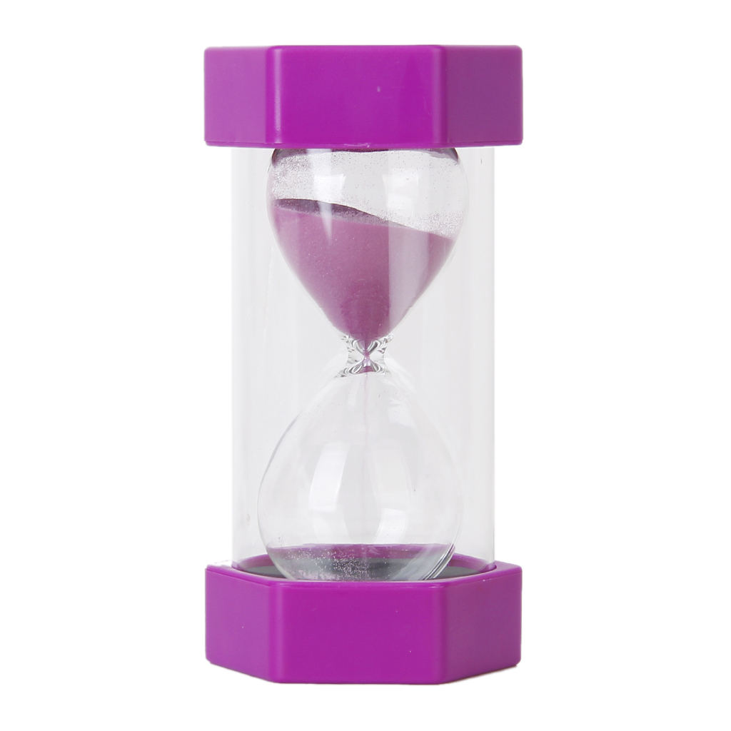 MagiDeal 30 Minutes Hourglass Timer Purple Lid & Sand 
